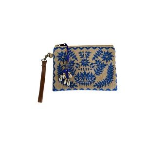 Muche & Muchette Embroidered Jute Clutch